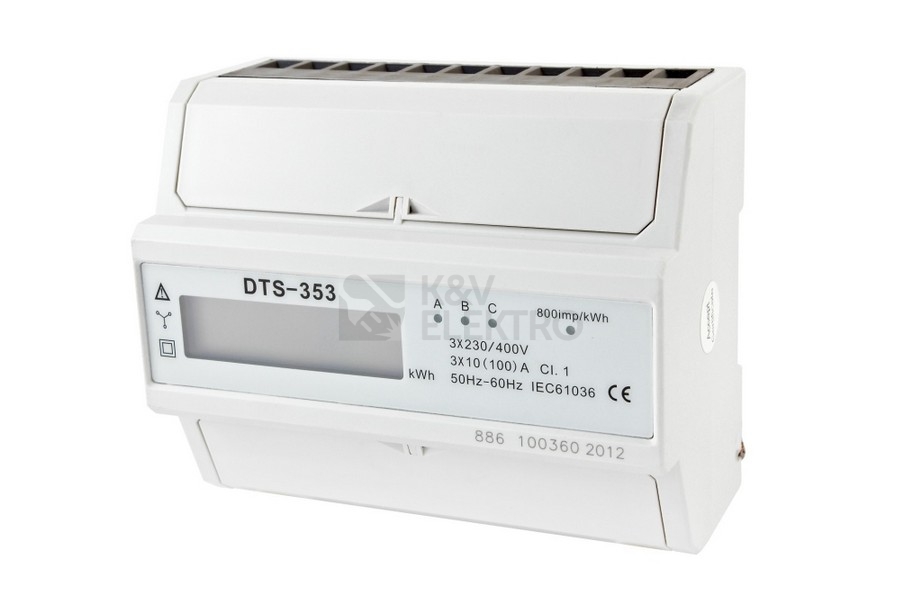 Obrázek produktu Elektroměr DTS 353-L, 7mod. LCD,3F 100A, 1tarif /AM 041L/ 1000886 0
