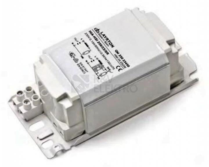 Obrázek produktu Indukční předřadník HIA-HSI 400W/230V 3,45A SR pro vysokotlaké sodíkové a halogenidové výbojky 0