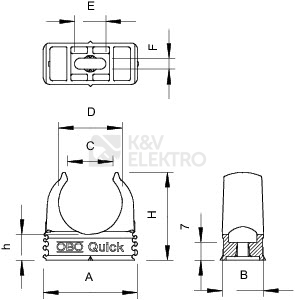 Obrázek produktu Příchytka pro trubku OBO 2955/M25 Quick 25mm 2149016 2