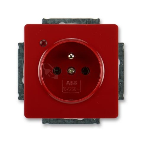 ABB Swing,SwingL zásuvka s přepěťovou ochranou karmínová 5598G-A02349 R1