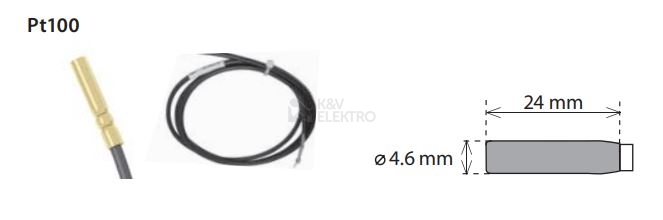 Obrázek produktu Teplotní senzor ELKO EP PT100-3 délka 3m 1