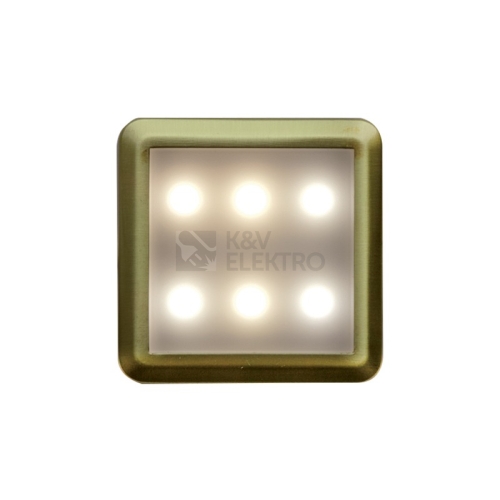 Svítidlo DEKORA 4 dekorativní LED čtvercové zlatá teplá bílá Panlux D4/ZBT