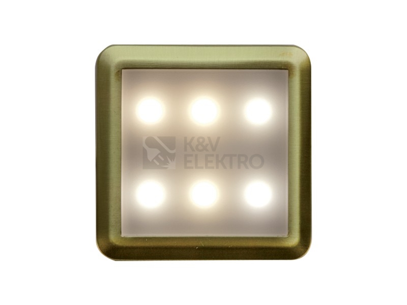 Obrázek produktu Svítidlo DEKORA 4 dekorativní LED čtvercové zlatá teplá bílá Panlux D4/ZBT 0