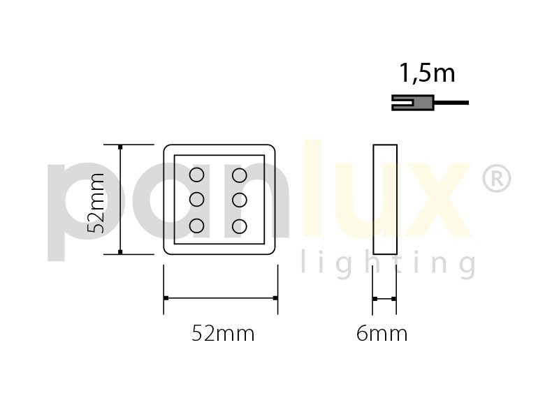Obrázek produktu Svítidlo DEKORA 4 dekorativní LED čtvercové zlatá teplá bílá Panlux D4/ZBT 2