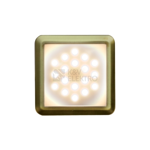 Svítidlo DEKORA 2 dekorativní LED čtvercové zlatá teplá bílá Panlux D2/ZBT