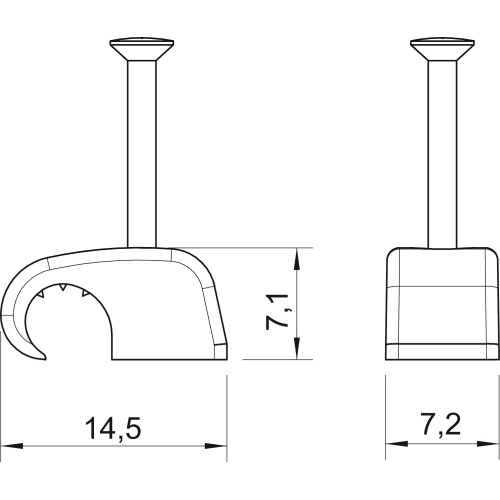 Kabelová příchytka OBO 2025 25 LGR d=4-7mm L25 šedá 2228629 (100ks) (obrázek 3)
