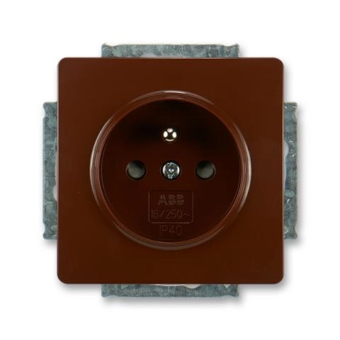 ABB Swing (L) zásuvka hnědá 5518G-A02359 H1 s clonkami
