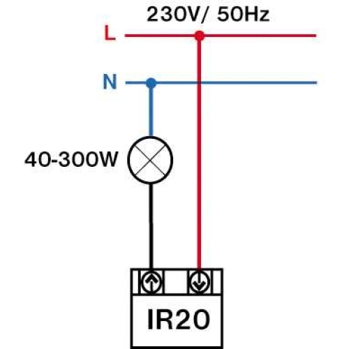 Pohybové čidlo ELEKTROBOCK IR20 160° vestavné bílá (obrázek 3)