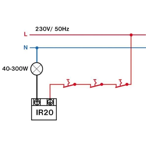 Pohybové čidlo ELEKTROBOCK IR20 160° vestavné bílá (obrázek 4)