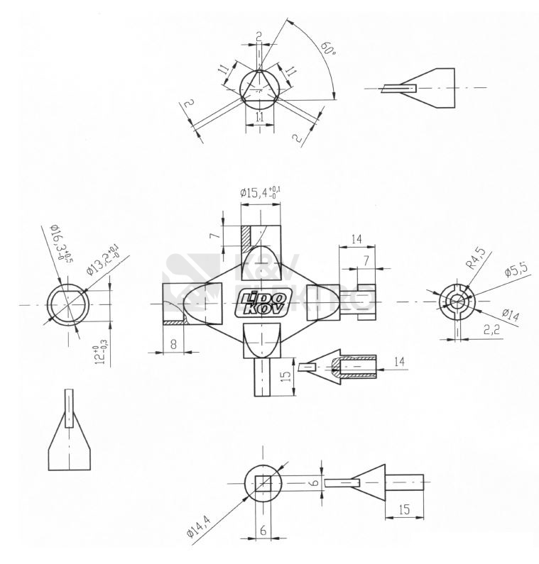 Obrázek produktu Klička na zámky rozvaděčů Lidokov LK4 univerzální 2