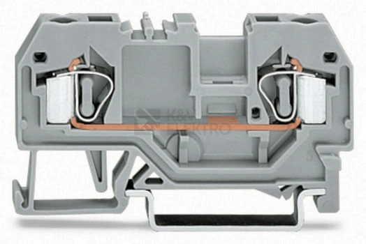 Obrázek produktu Řadová svorka WAGO 281-901 2vodičová průchozí 4mm² šedá 0