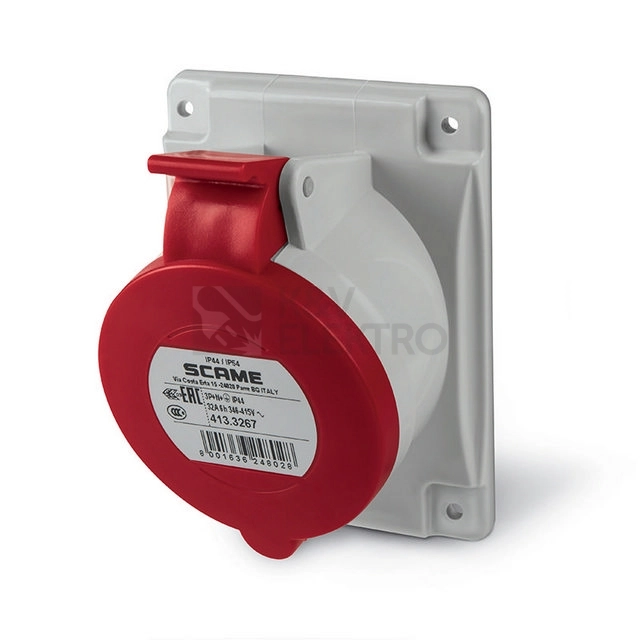 Obrázek produktu Zásuvka vestavná SCAME OPTIMA 5P 32A 400V IP44 413.3267 0