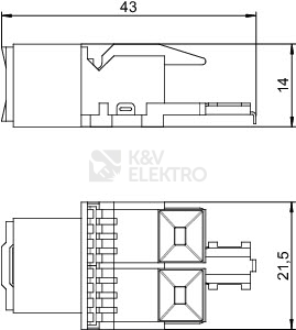 Obrázek produktu Konektor Cat.5e RJ45 /6117337/ 1