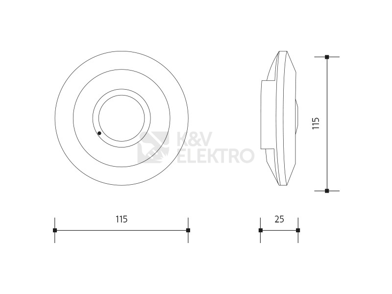 Obrázek produktu Pohybové čidlo Panlux SR3001 stropní 360° mikrovlné 1