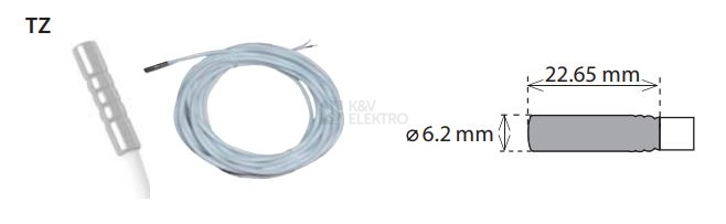 Obrázek produktu  Teplotní čidlo Elko EP TZ-3 NTC 12K 5% silikonový kabel délka 3m 1
