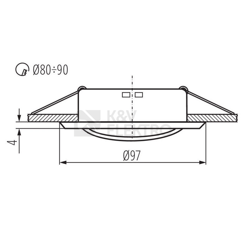 Obrázek produktu Podhledové svítidlo Kanlux ARGUS CT-2115-C chrom 00305 2