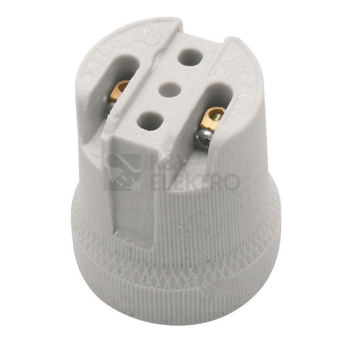 Obrázek produktu Keramická objímka Kanlux HLDR-E27-F (CP800F-E27) 02161 s montážním třmenem 1