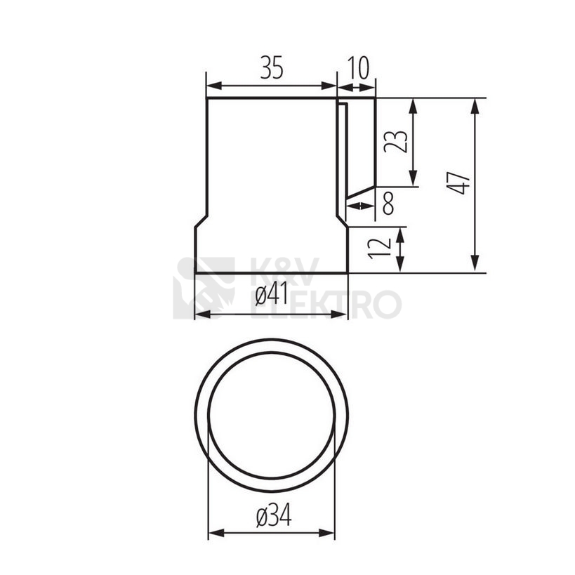 Obrázek produktu Keramická objímka Kanlux HLDR-E27-F (CP800F-E27) 02161 s montážním třmenem 2