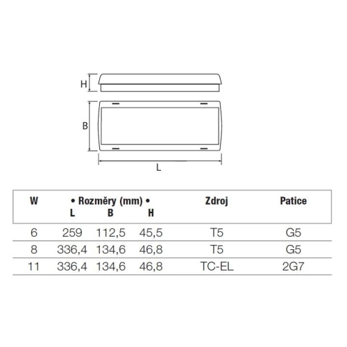 Nouzové svítidlo Beghelli AESTETICA 544 8SE 1N IP40 8W (obrázek 2)