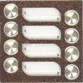 Obrázek produktu Modul tlačítkový 4+n 8tl. TT KARAT (antika měděná) 4FN 230 88.1 0
