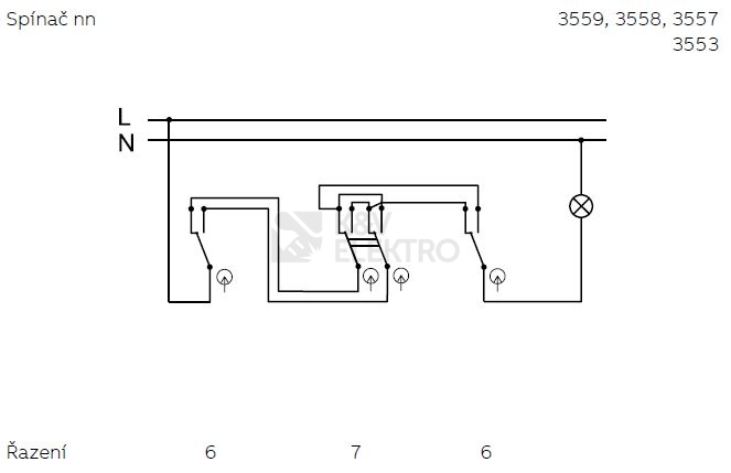 Obrázek produktu ABB Swing (L) vypínač č.7 IP44 jasně bílá 3557G-A07940 B1 1