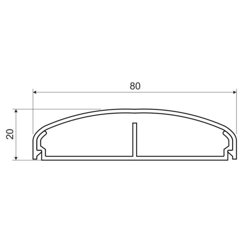 Lišta na kabely KOPOS LE 80 HD 2m bílá