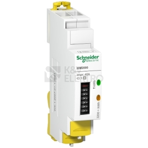 Elektroměr jednofázový jednotarif 1F 40A MID Schneider Electric A9MEM2000