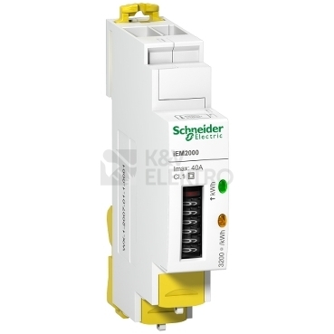 Obrázek produktu Elektroměr jednofázový jednotarif 1F 40A MID Schneider Electric A9MEM2000 0