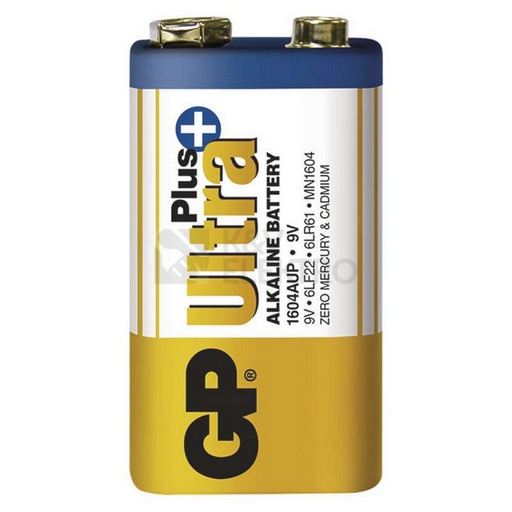 Obrázek produktu Baterie 9V GP 6LF22 Ultra Plus alkalická 1ks 1017511000 blistr 0