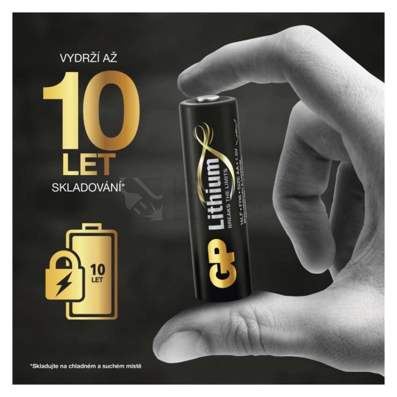 Obrázek produktu Tužkové baterie AA GP FR6 lithiová (blistr 2ks) 8