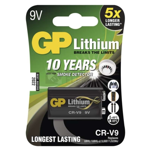 Baterie 9V GP CR-V9 lithiová 1ks 1022000911 blistr