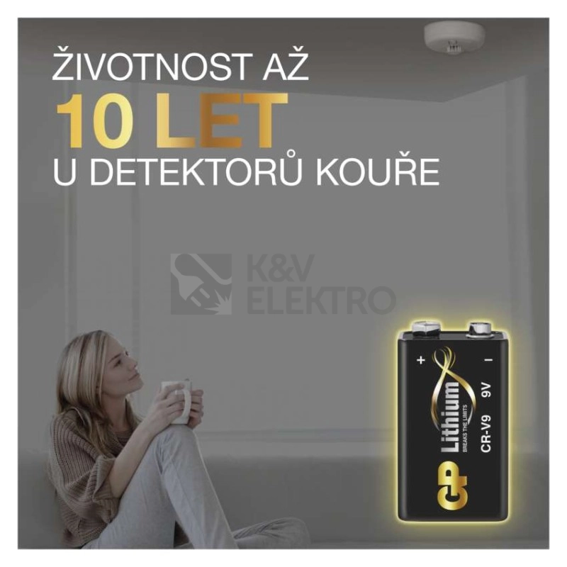 Obrázek produktu Baterie 9V GP CR-V9 lithiová 1ks 1022000911 blistr 5
