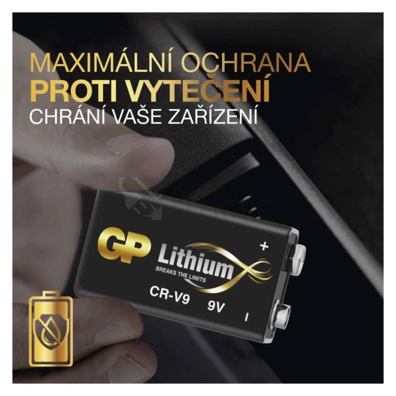 Obrázek produktu Baterie 9V GP CR-V9 lithiová 1ks 1022000911 blistr 6