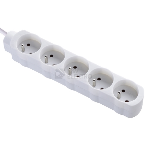 Prodlužovací kabel Bachmann 5m/5zásuvek 3x1,0 bílá