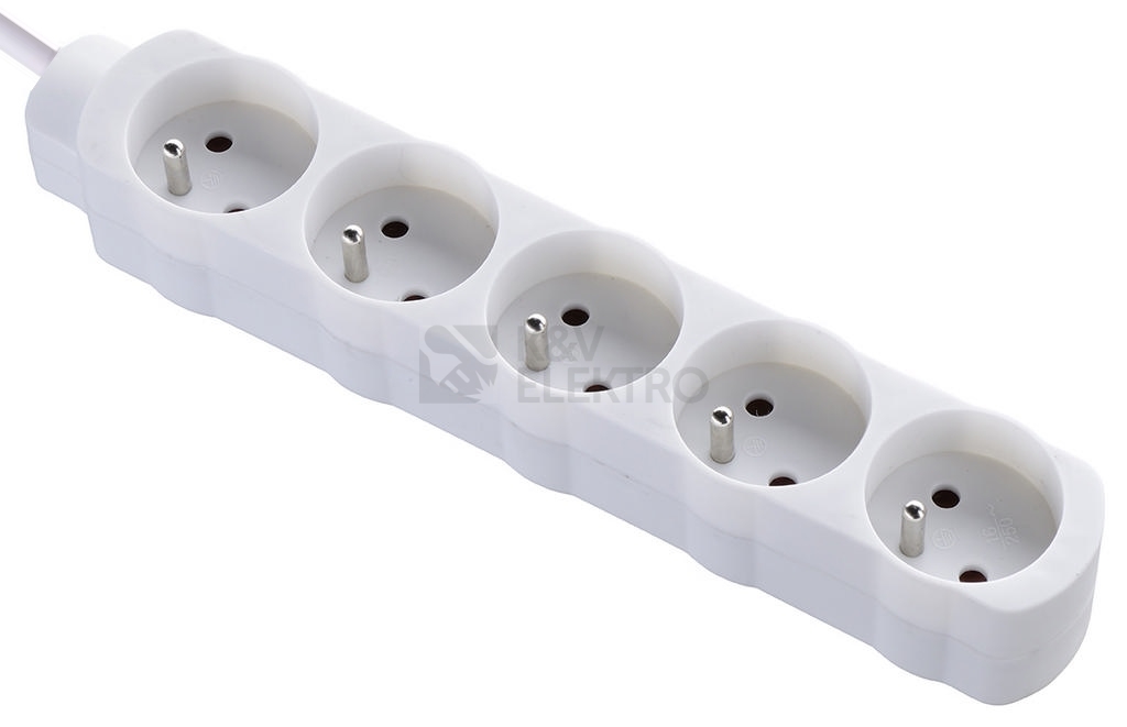 Obrázek produktu Prodlužovací kabel Bachmann 5m/5zásuvek 3x1,0 bílá 0