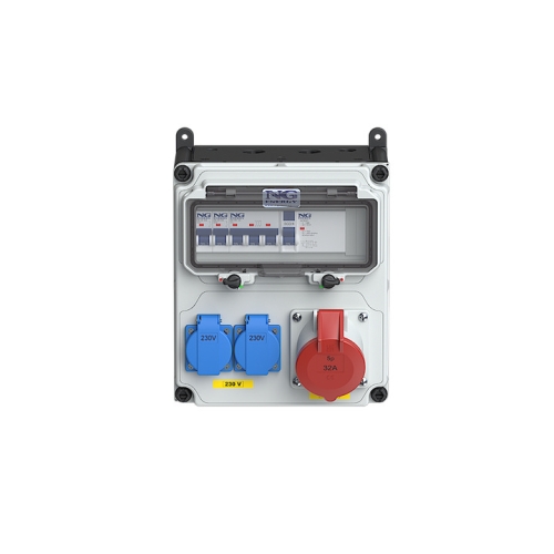 Zásuvková skříň nástěnná VARIABOX SC 53 024 VB.01 jištěná s chráničem