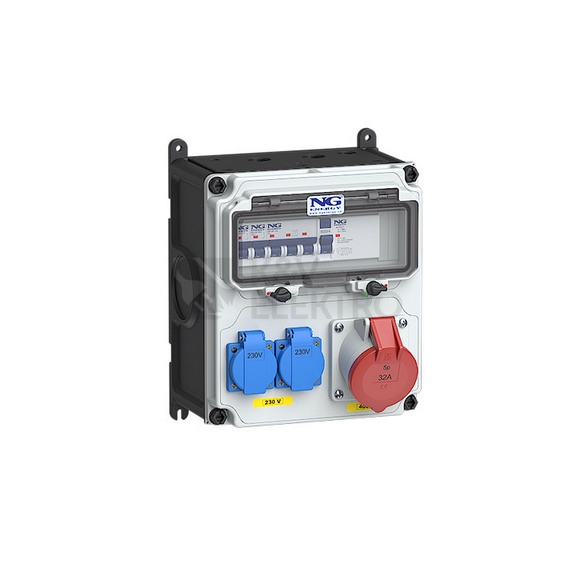 Obrázek produktu Zásuvková skříň nástěnná VARIABOX SC 53 024 VB.01 jištěná s chráničem 0