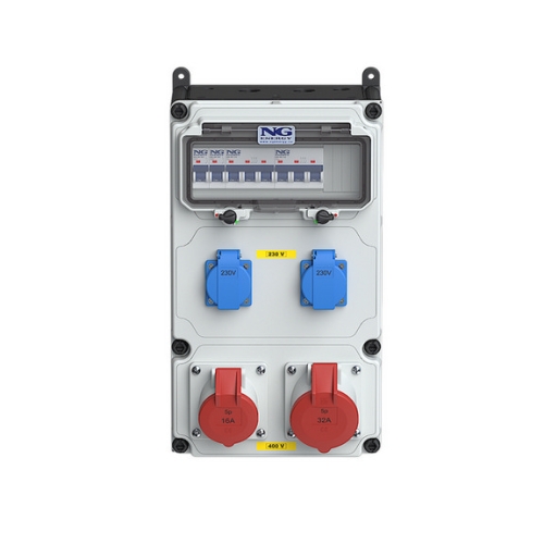 Zásuvková skříň nástěnná VARIABOX SJ 53 036 VB.01 jištěná, bez chrániče