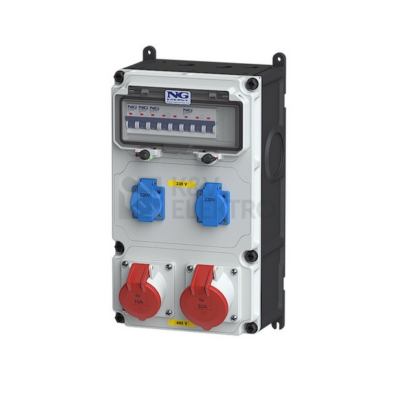 Obrázek produktu Zásuvková skříň nástěnná VARIABOX SJ 53 036 VB.01 jištěná, bez chrániče 2
