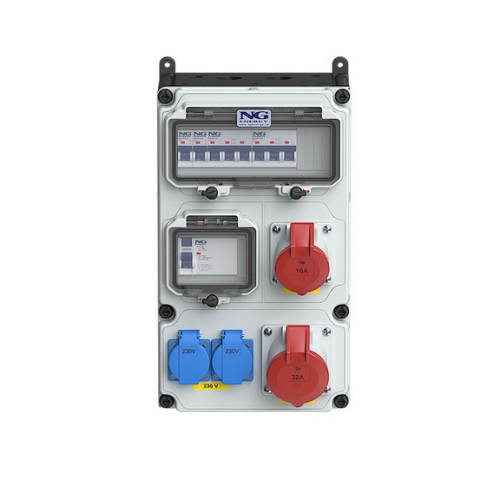 Zásuvková skříň nástěnná VARIABOX SC 53 060 VB.01 jištěná s chráničem