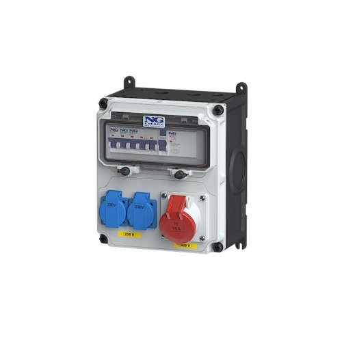 Zásuvková skříň VARIABOX SC 51 022 VB.01 jištěná s chráničem (obrázek 3)