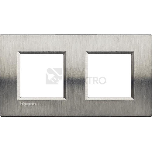 Bticino Living.Light rámeček 2+2M broušená ocel LNA4802M2ACS