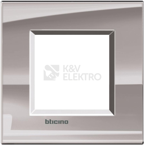Living.Light, rámeček hranatý 2 moduly nikl LNA4802NS
