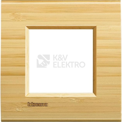 Living.Light, rámeček hranatý 2 moduly bambus LNA4802LBA