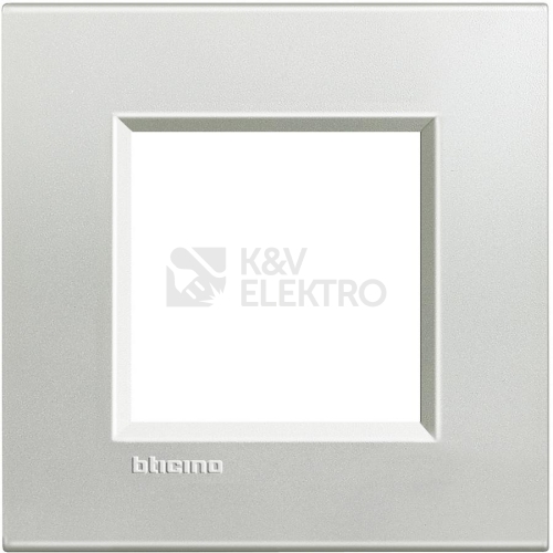 Bticino Living.Light rámeček hranatý 2 moduly stříbrná LNA4802AG