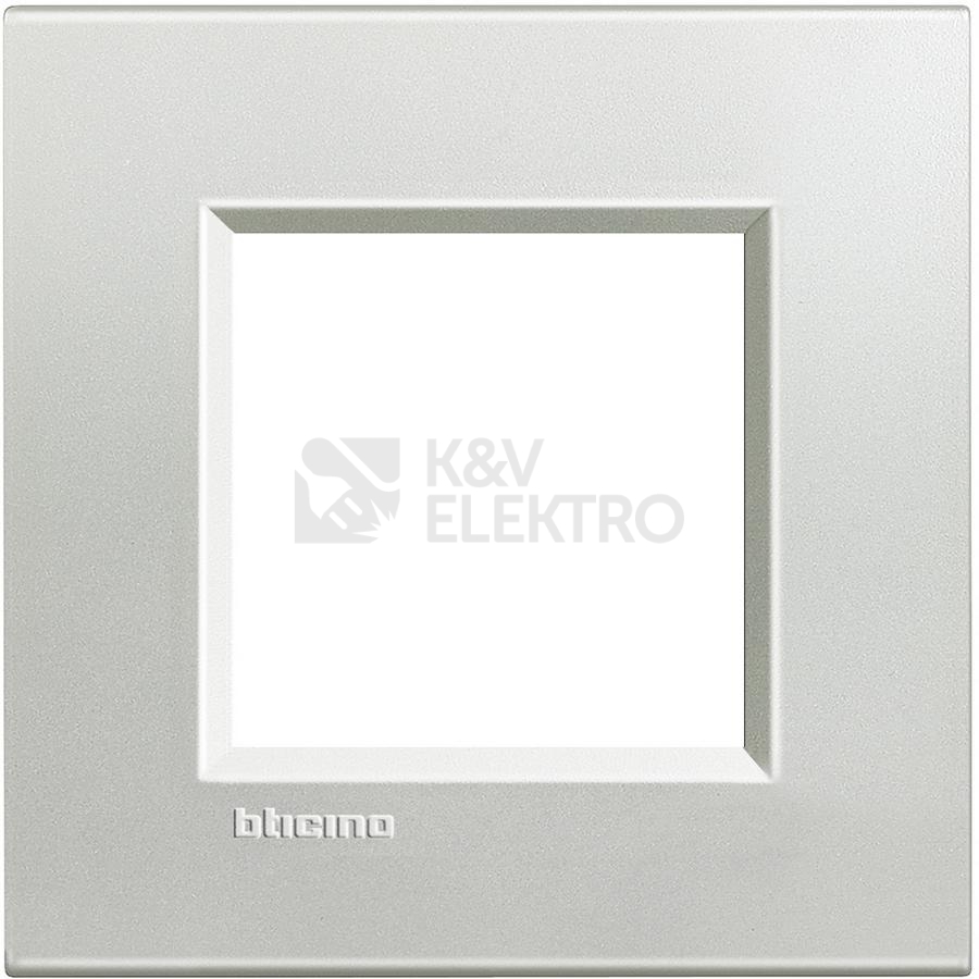Obrázek produktu Bticino Living.Light rámeček hranatý 2 moduly stříbrná LNA4802AG 0
