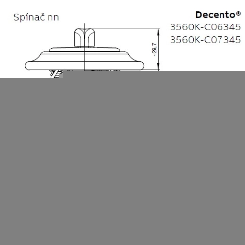 ABB Decento vypínač č.7 otočný bílá 3560K-C07345 porcelán (obrázek 3)