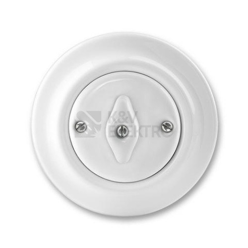 ABB Decento vypínač č.7 otočný bílá 3560K-C07345 porcelán