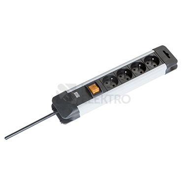 Obrázek produktu Prodlužovací kabel/zásuvková lišta Bachmann Connectus 2m/4zásuvky H05VV-F 3Gx1,5 černý 330.100CZ 0