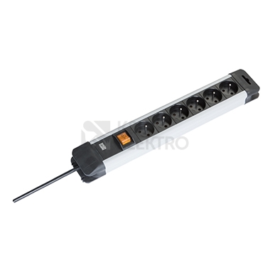 Obrázek produktu Prodlužovací kabel/zásuvková lišta Bachmann Connectus 2m/6zásuvek H05VV-F 3Gx1,5 černý 330.101F 0